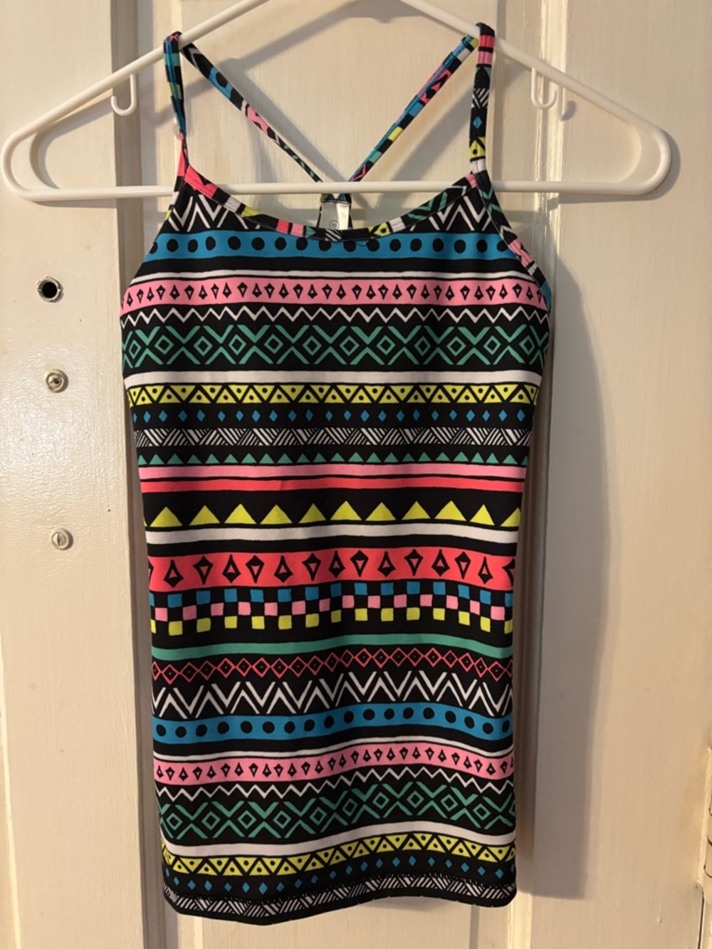 ivivva Girls Multicolor Geometric One Piece Tank Size 10 Regular